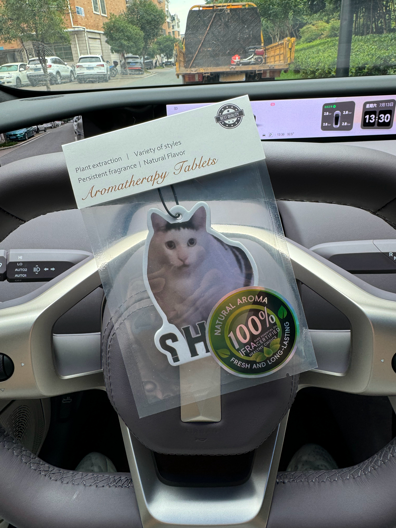 Huh? Cute White Cat Emoji Car  - Perfume Fragrance Emoji 评论和价格